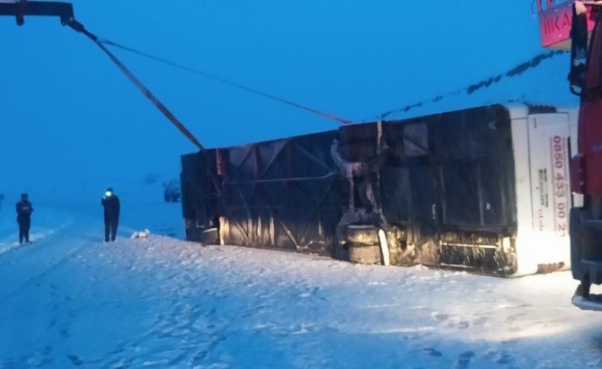 Sivas’ta Otobüs Kazası 40 Yaralı