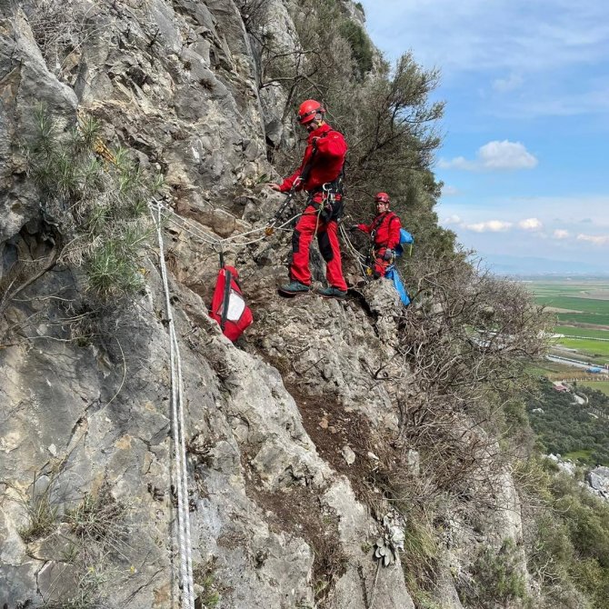 Kayalık Alanda Mahsur Kalan Keçileri Akut Kurtardı