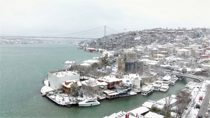 Kar Yağışı Sonrası Beykoz’da Kartpostallık Görüntüler Oluştu