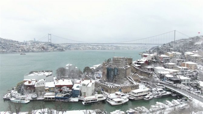 Kar Yağışı Sonrası Beykoz’da Kartpostallık Görüntüler Oluştu