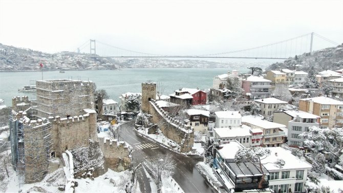 Kar Yağışı Sonrası Beykoz’da Kartpostallık Görüntüler Oluştu