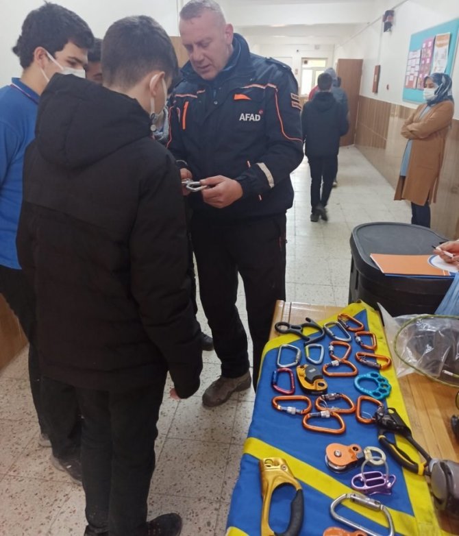 Afad Ekipleri Lise Öğrencilerini Bilgilendirdi