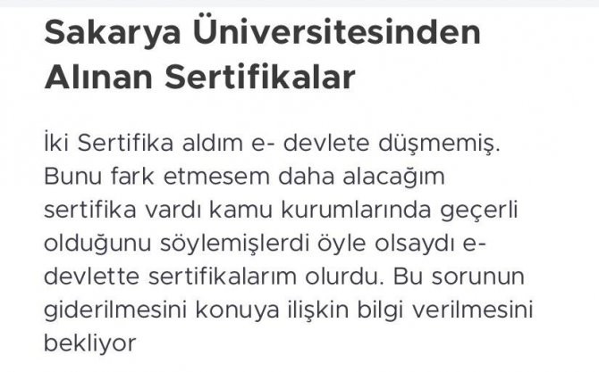 Saü’den Aldıkları Sertifikalar Sisteme İşlenmeyince Mağdur Oldular