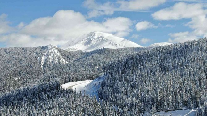 Ilgaz Dağı’nda Mart Ayında Mest Eden Kar Güzelliği