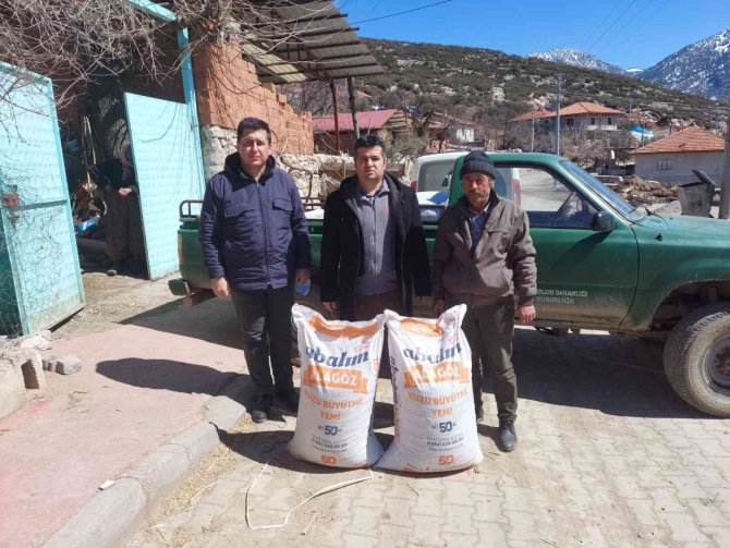 Kar Yağışından Etkilenen Çiftçilere Yem Desteği Sağlandı