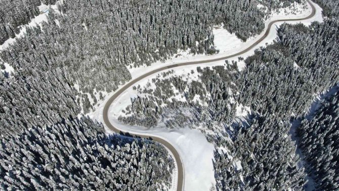 Ilgaz Dağı’nda Mart Ayında Mest Eden Kar Güzelliği