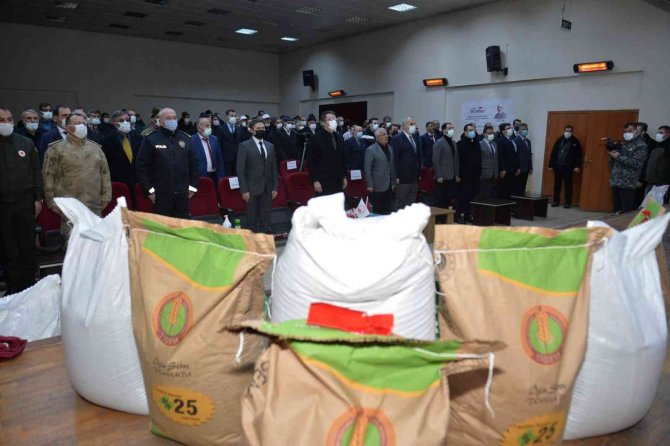 Erzurum’da Çiftçilere Tohum Desteği