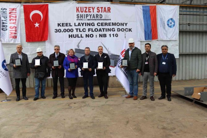 Atomflot Fsue İçin İnşa Edilen Yüzer Limanın ’Keel Laying’ Töreni Düzenlendi