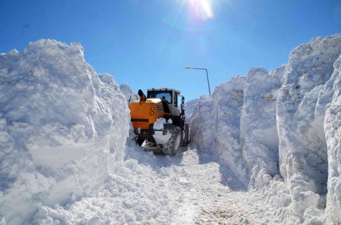 Muş’ta 5 Metrelik Karda Yol Açma Çalışması
