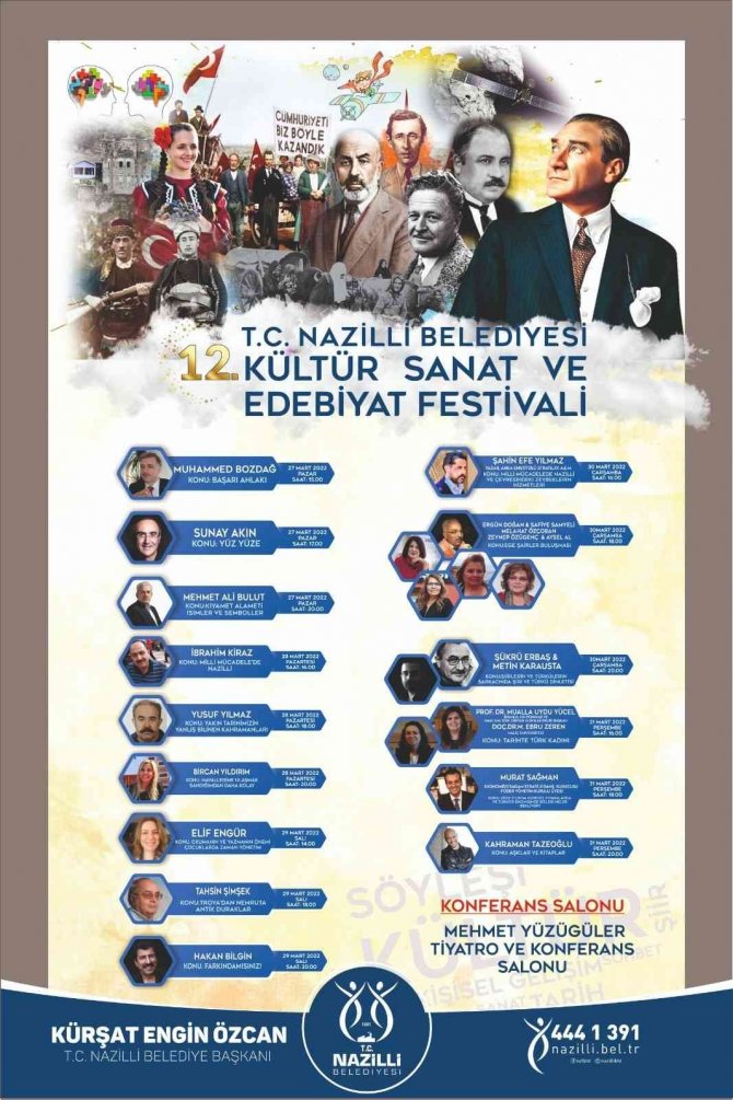 Nazilli Belediyesi 12. Kültür Sanat Ve Edebiyat Festivali Başlıyor