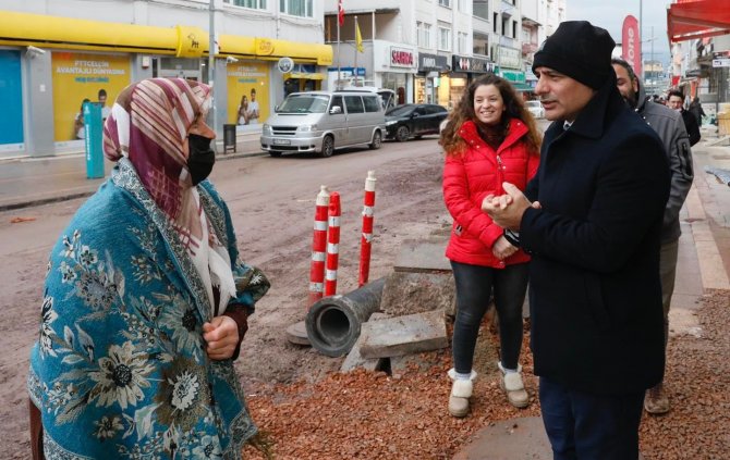 Başkan Söğüt, Ağadere Caddesi’nde İncelemelerde Bulundu