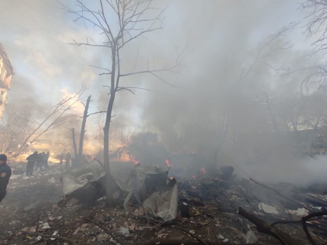 Rusya Kiev’de Yerleşim Bölgesini Vurdu: 1 Ölü, 4 Yaralı