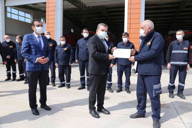 İ̇çişleri Bakanlığından İtfaiye Erlerine Teşekkür Belgesi