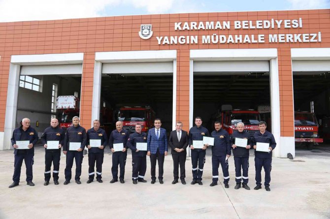İ̇çişleri Bakanlığından İtfaiye Erlerine Teşekkür Belgesi