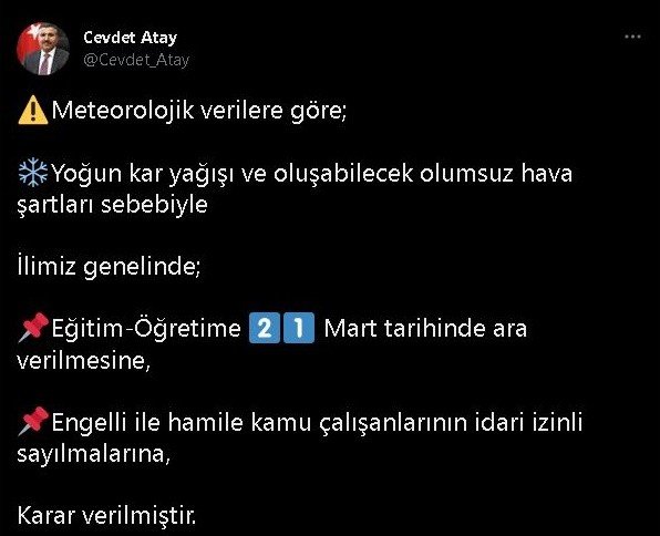 Düzce’de Eğitime Kar Engeli