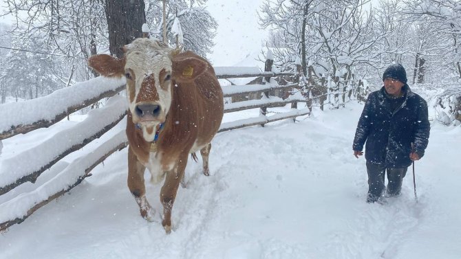 Karabük’te Kar Yağışı Etkili Oluyor