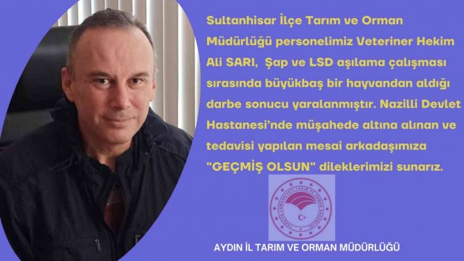 Veteriner Sarı, Aşılama Sırasında Büyükbaş Hayvandan Aldığı Darbe İle Yaralandı