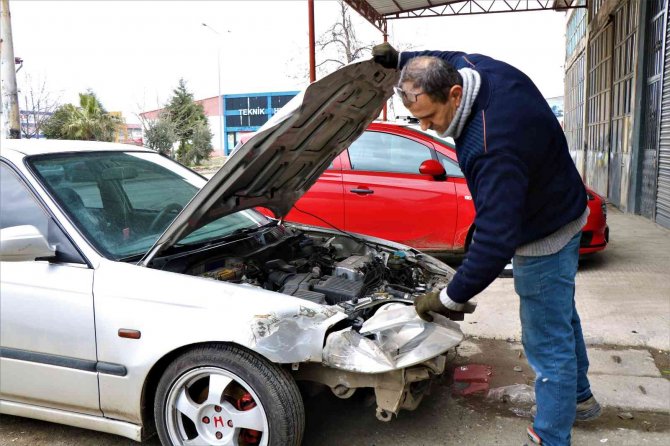 Buzlanmada Trafik Kazaları Arttı, Kaportacılarda Yer Kalmadı