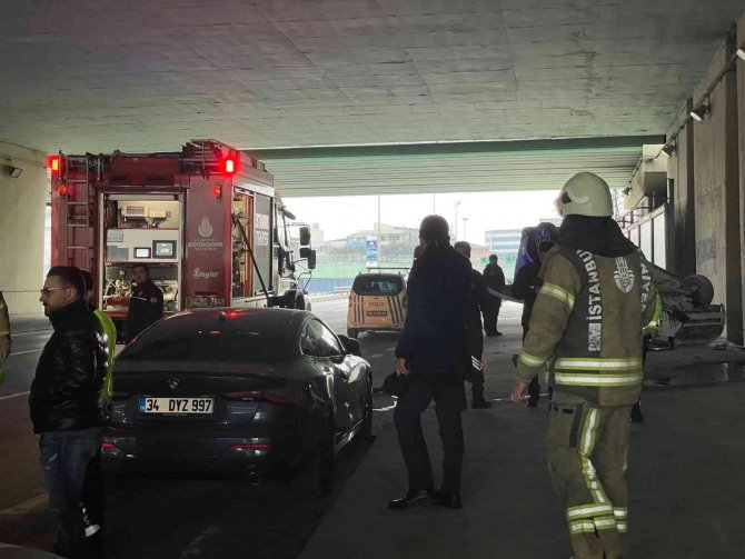Şişli’de Polis Aracı Takla Attı: 2 Polis Yaralı