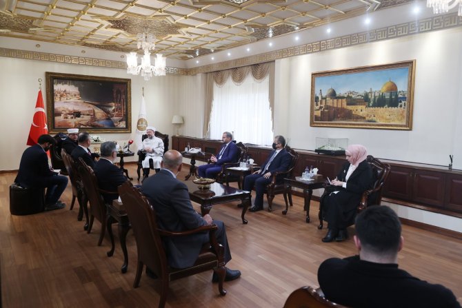 Filistin Vakıflar Ve Din İ̇şleri Bakanı Al-bakri’den, Diyanet İ̇şleri Başkanı Erbaş’a Ziyaret