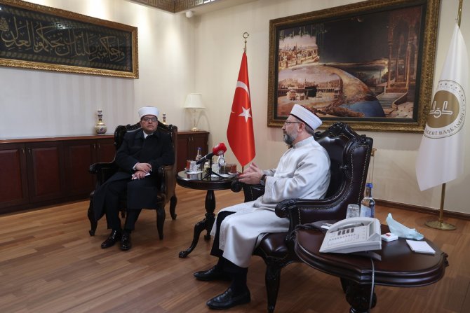 Filistin Vakıflar Ve Din İ̇şleri Bakanı Al-bakri’den, Diyanet İ̇şleri Başkanı Erbaş’a Ziyaret