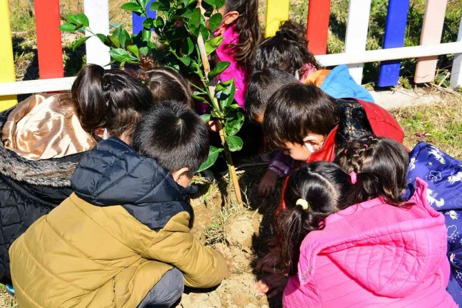 Manavgat’ta 120 Çocuk Fidan Dikti