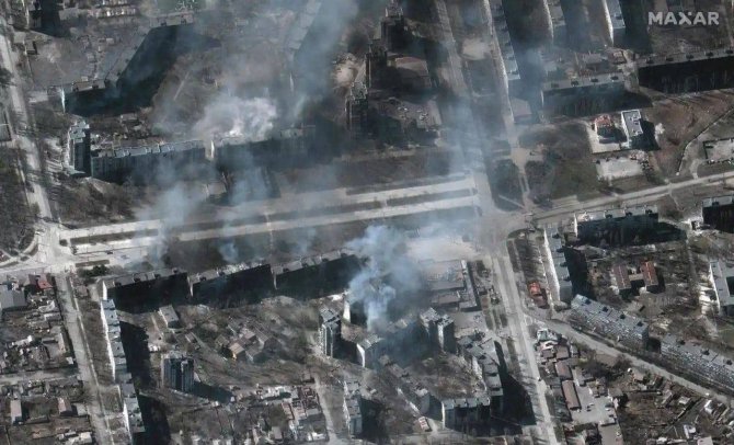 Rusya’nın Saldırısı Altındaki Mariupol Havadan Görüntülendi