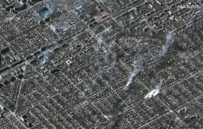 Rusya’nın Saldırısı Altındaki Mariupol Havadan Görüntülendi