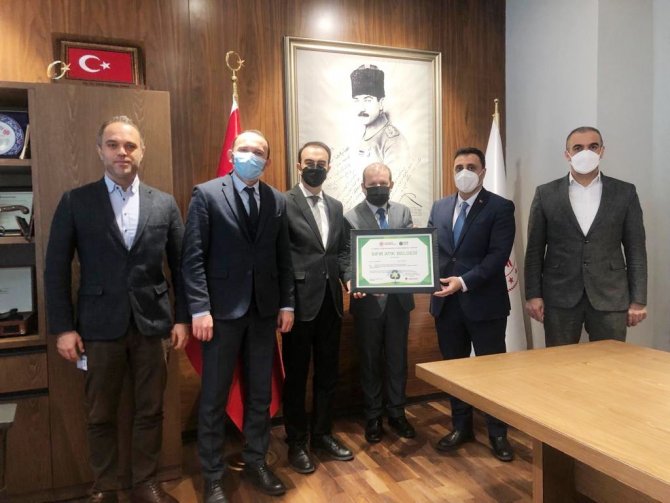 Tekirdağ Şehir Hastanesine Sıfır Atık Belgesi