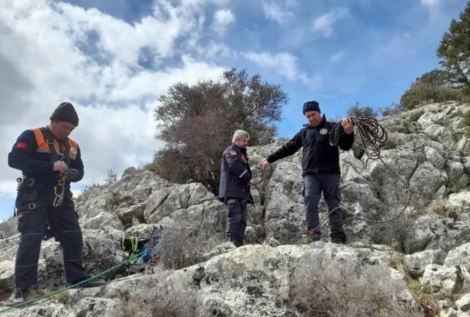 Mahsur Kalan Keçi Kurtarıldı