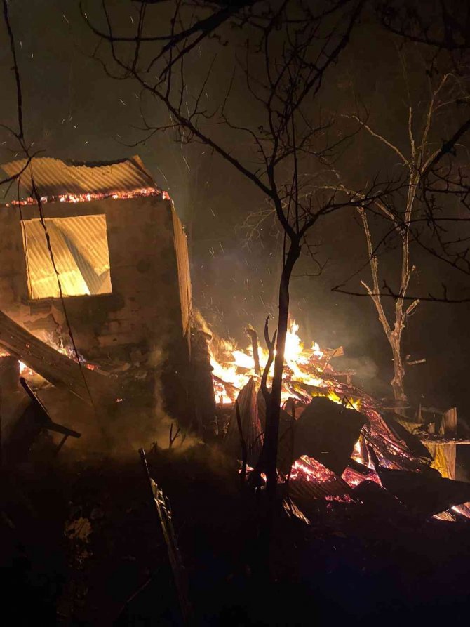 Artvin’de Çıkan Yangında İki Katlı Köy Evi Kullanılamaz Hale Geldi