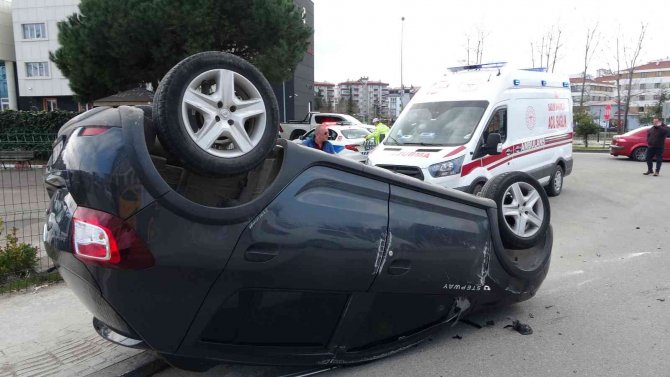 Otomobil Takla Attı: 1 Yaralı