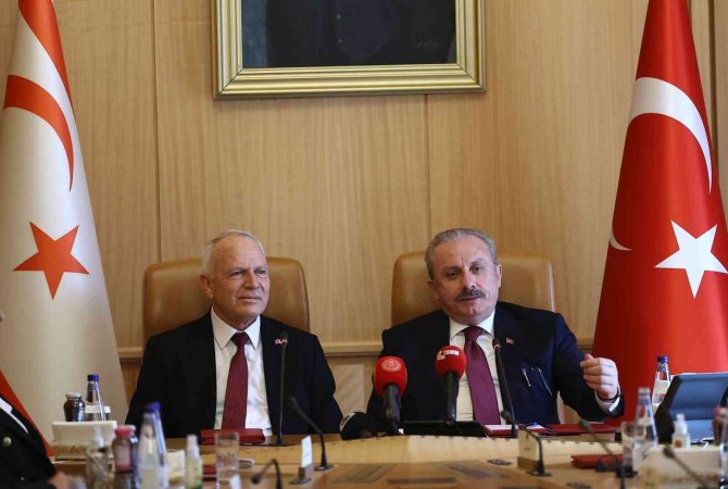 Tbmm Başkanı Şentop, Kktc Meclis Başkanı Töre İle Bir Araya Geldi