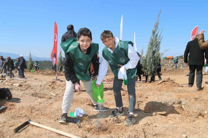 Yanan Ormanların Yerine Fidanlar Toprakla Buluştu