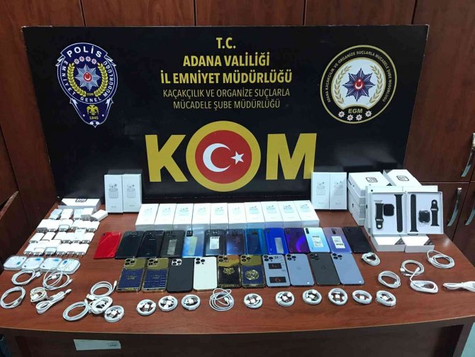 Adana’da 24 Kaçak Cep Telefonu Ele Geçirildi