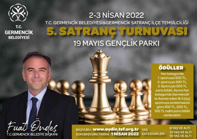 Germencik’te 5. Satranç Turnuvası İçin Geri Sayım Başladı