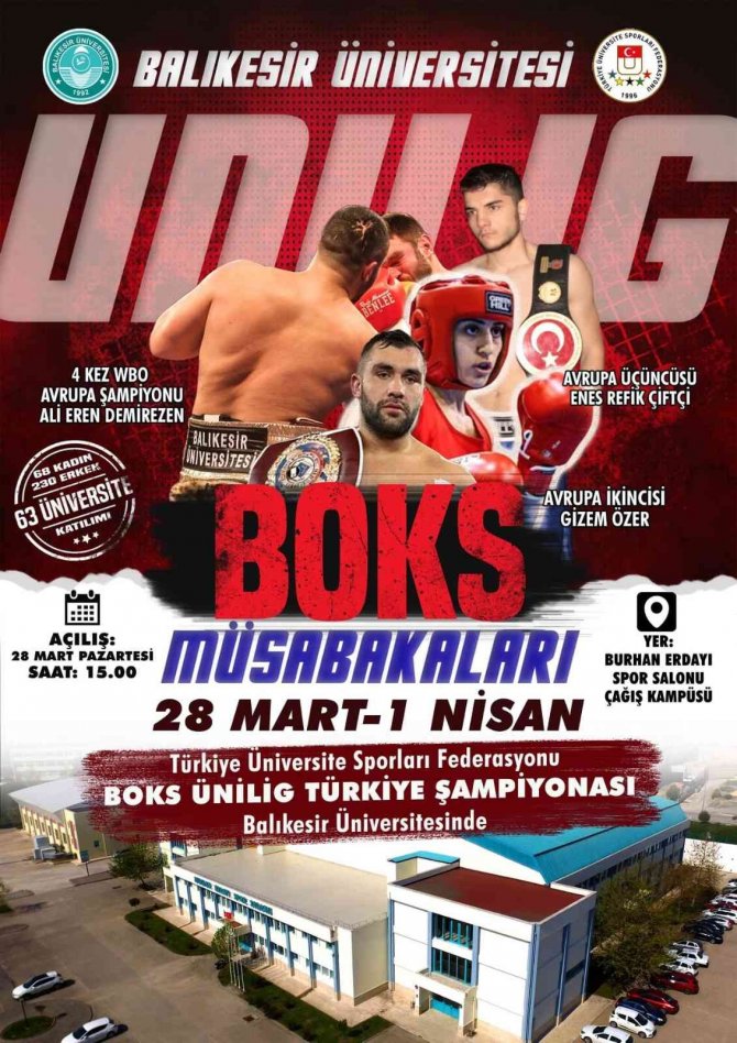 Balıkesir, Üniversiteler Arası Türkiye Boks Şampiyonasına Ev Sahipliği Yapacak