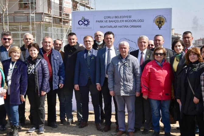 Çorlulu Muhtarlardan Hatıra Ormanı