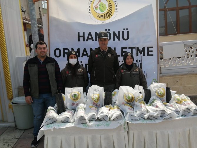Hanönü’de Vatandaşlara Ücretsiz Fidan Dağıtıldı