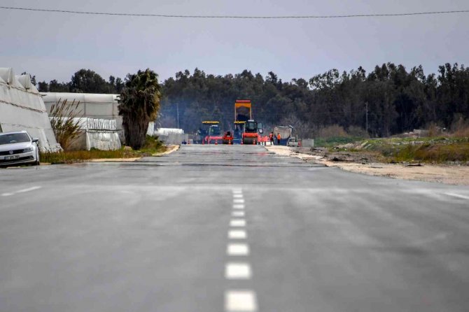 Kazanlı Sahil Yolunda Çalışmalar Aralıksız Sürüyor