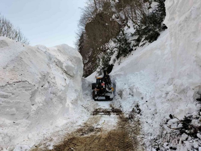 Kar Kürümeye Gelen Kepçe, 3 Metre Kar Kalınlığının İçinde Kayboldu