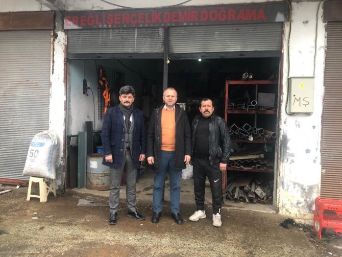 Başkan Keleş Ereğli’de Pelet Ve Soba Üretimi Yapan Demir Doğrama Atölyesini İnceledi