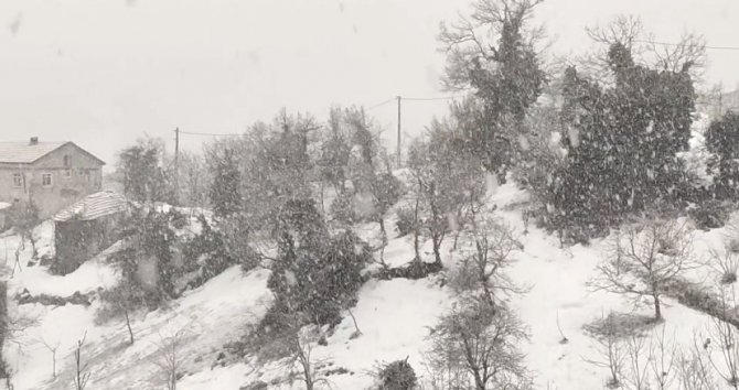Kar Yağışı Sonrası Kart Postallık Manzaralar Oluştu
