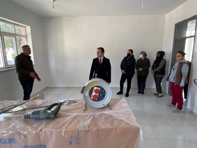 Sarıcaali Köyünde Kadın Kooperatifi Üretim Merkezi Kuruldu