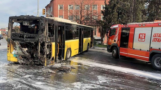 Bağcılar’da İ̇ett Aracı Alev Alev Yandı