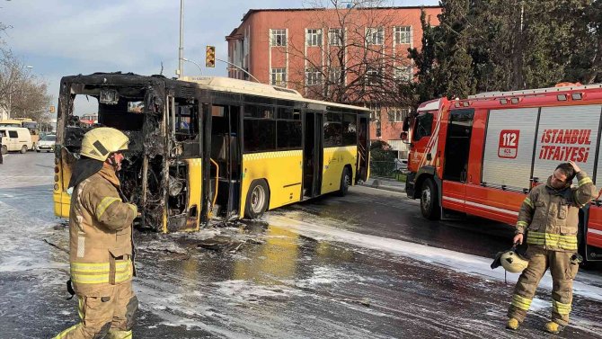Bağcılar’da İ̇ett Aracı Alev Alev Yandı