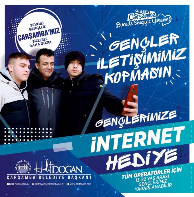 Başkan Doğan’dan Gençlere İnternet Hediyesi