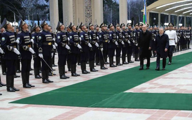 Cumhurbaşkanı Erdoğan, Özbekistan’da Resmi Törenle Karşılandı