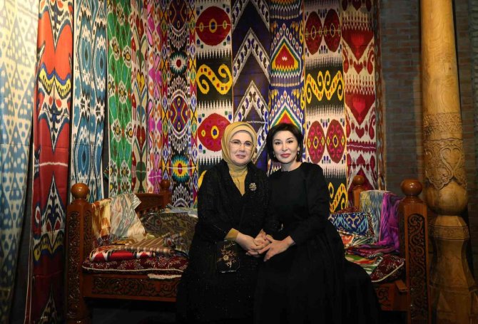 Emine Erdoğan, Özbekistan Cumhurbaşkanı Mirziyoyev’in Eşi Ziroat Mirziyoyeva İle Görüştü