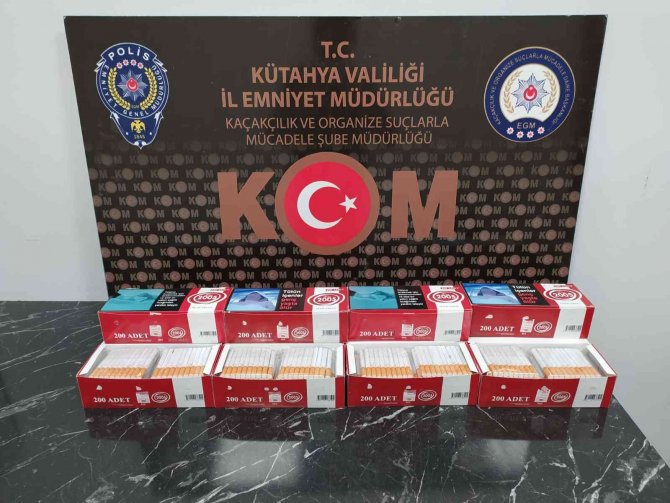 Kütahya’da Makaron Ve Gümrük Kaçağı Sigara Ele Geçirildi
